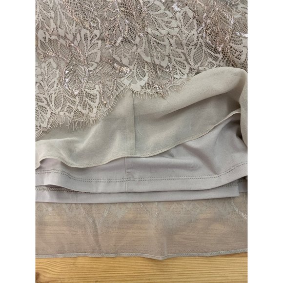 NWT Lauren Ralph Lauren 10P Gold Metallic Lace Sheath Cocktail Dress $170 - Picture 13 of 14